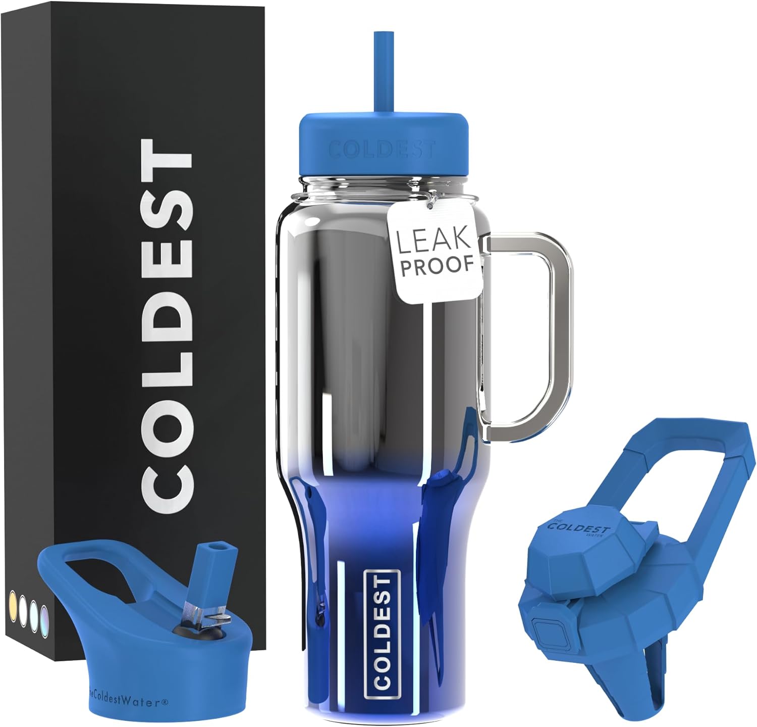 Coldest Tumbler with Handle and Straw - 100% Leak-Proof Design