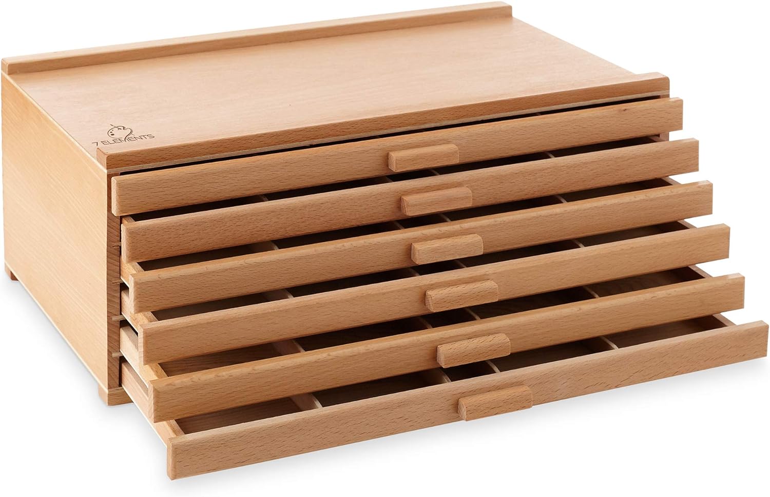 7 Elements 6 Drawer Wooden Artist Storage Box for Supplies