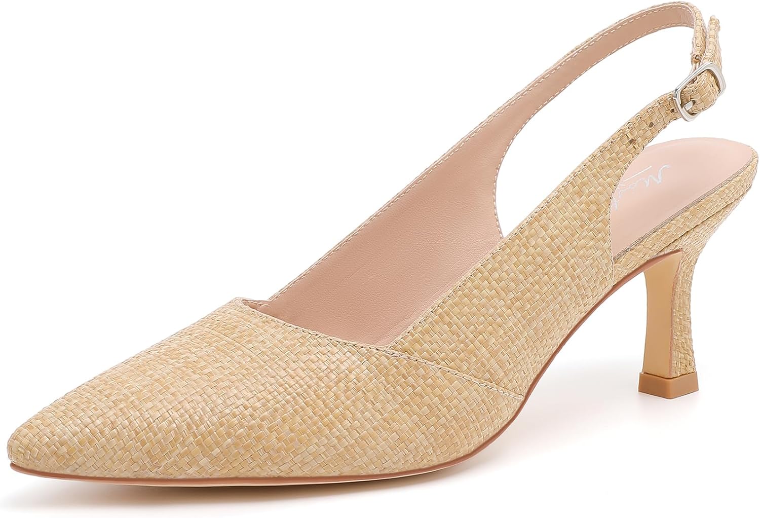 Chic Slingback Pointed Closed Toe Kitten Heels for Women