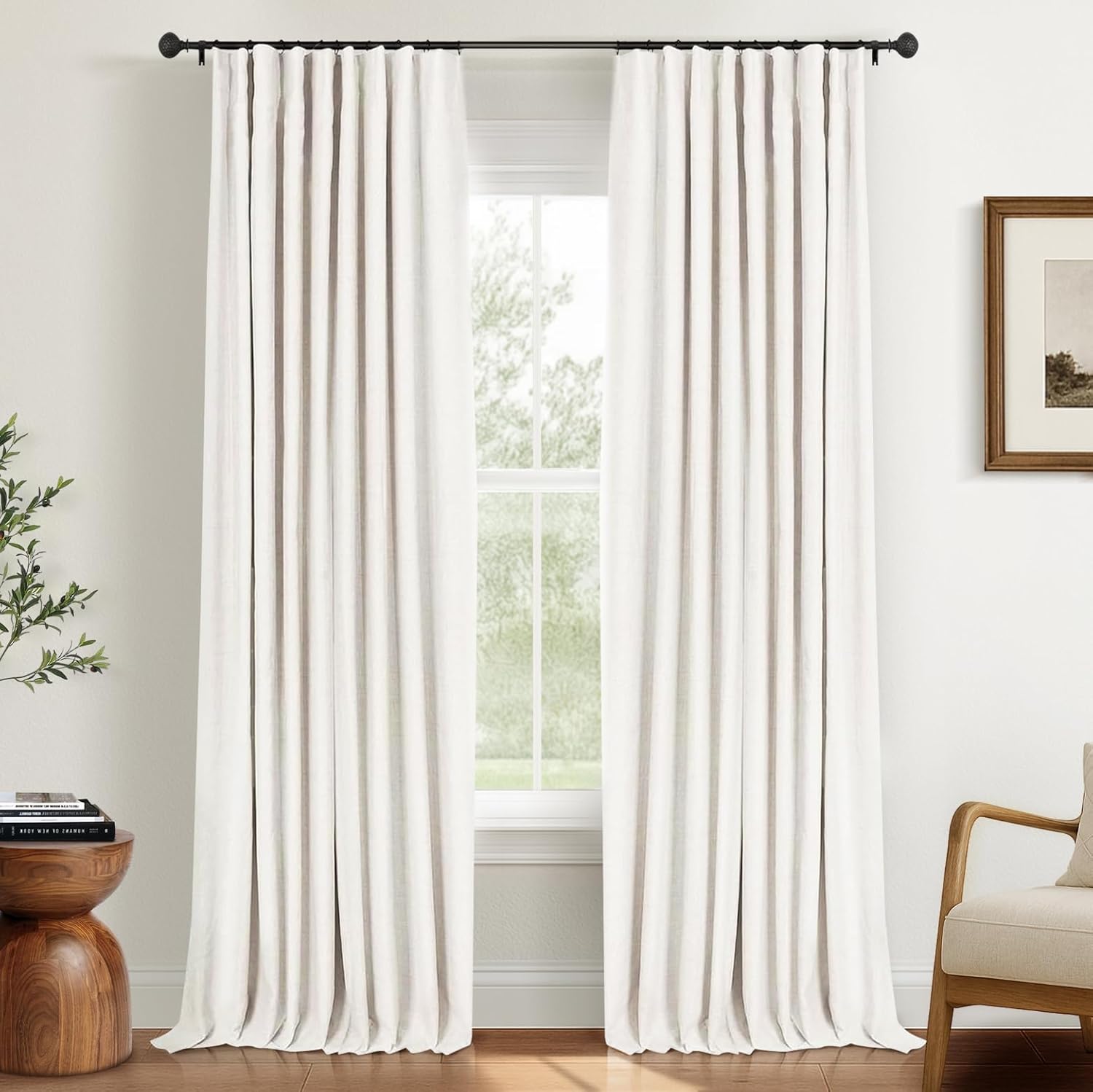 INOVADAY 100% Blackout Curtains for Bedroom & Living Room