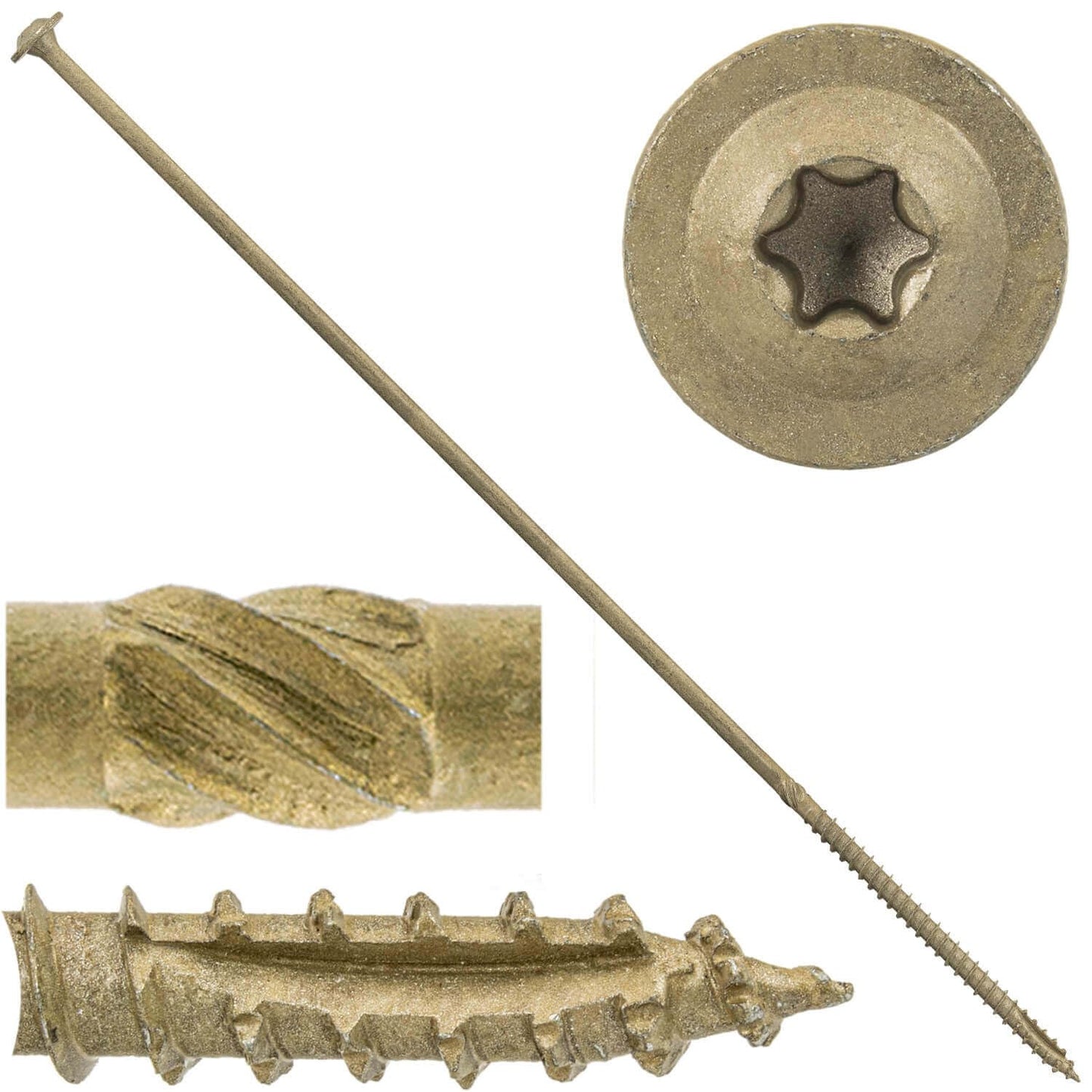 Heavy Duty Structural Lag Screws with Modified Truss Washer Head