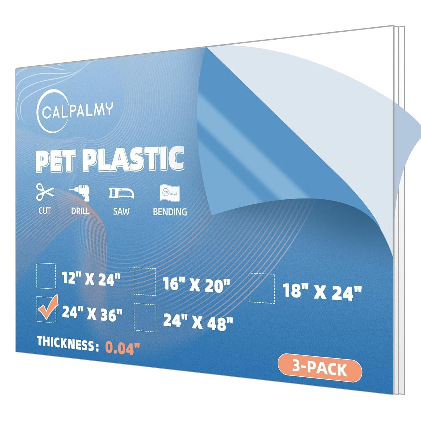 PET Sheet Panels 24 x 36 x 0.04 for DIY Sneeze Guards and More