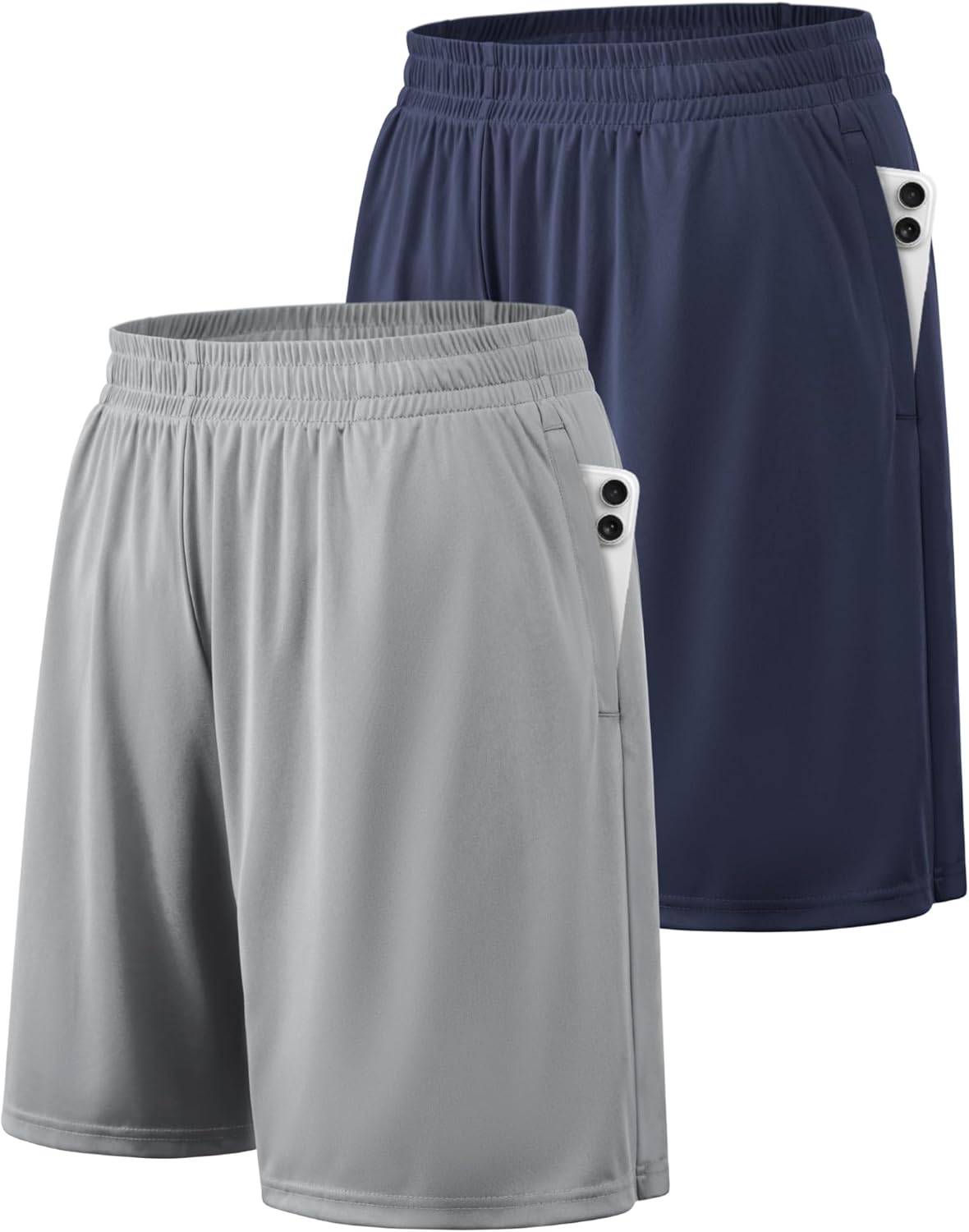 BALENNZ Athletic Shorts for Men with Pockets and Elastic Waistband