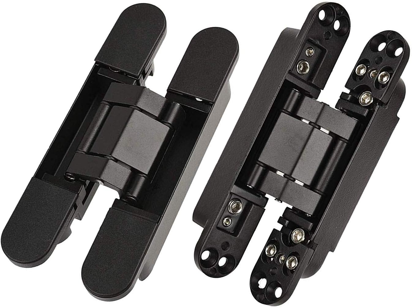 Invisible Door Hinges for Secret Doors - 3 Way Adjustable 7in