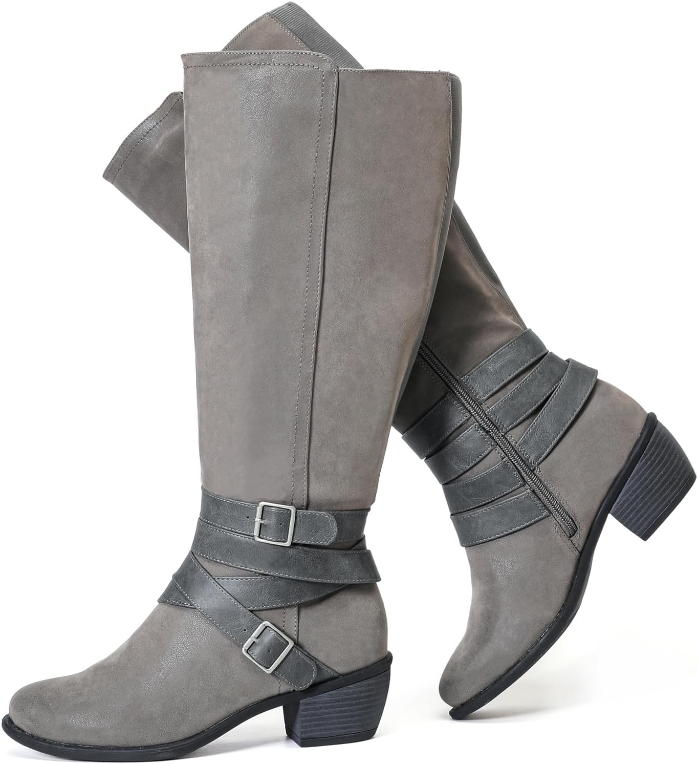 Luoika Women's Extra Wide Calf Slouchy Knee High Boots Review