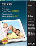 Epson Premium Photo Paper GLOSSY 8.5x11 in - Bright, Quick-Dry Prints