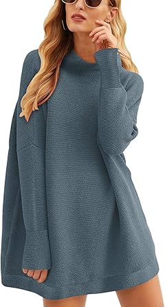 Oversized Slouchy Turtleneck Tunic Sweater for Women 2023
