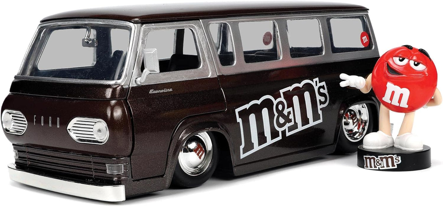M&M's 1965 Ford Econoline Die-cast Car: Includes Red Figure.