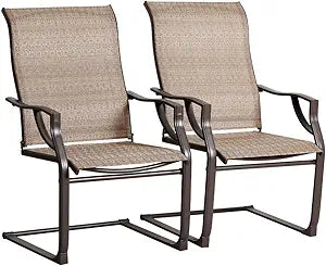 BALI OUTDOORS All-Weather Spring Motion Textile Patio Chairs Set