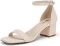 Chunky Heels Short Square Open Toe Sandals for Women - Stable 2.25in