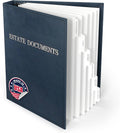 Estate Planning Binder DX Pre-Labeled Tabs - Deluxe Silver on Navy