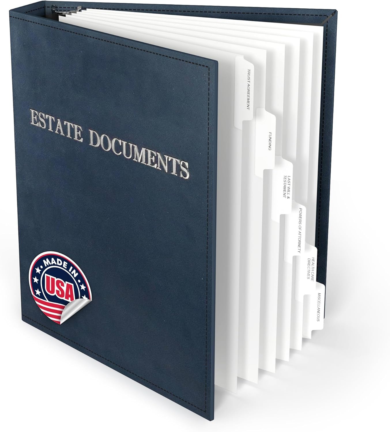 Estate Planning Binder DX with Pre-Labeled Tabs for Easy Access