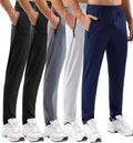 5 Pack Mens Sweatpants with Zipper Pockets for Active Lifestyle