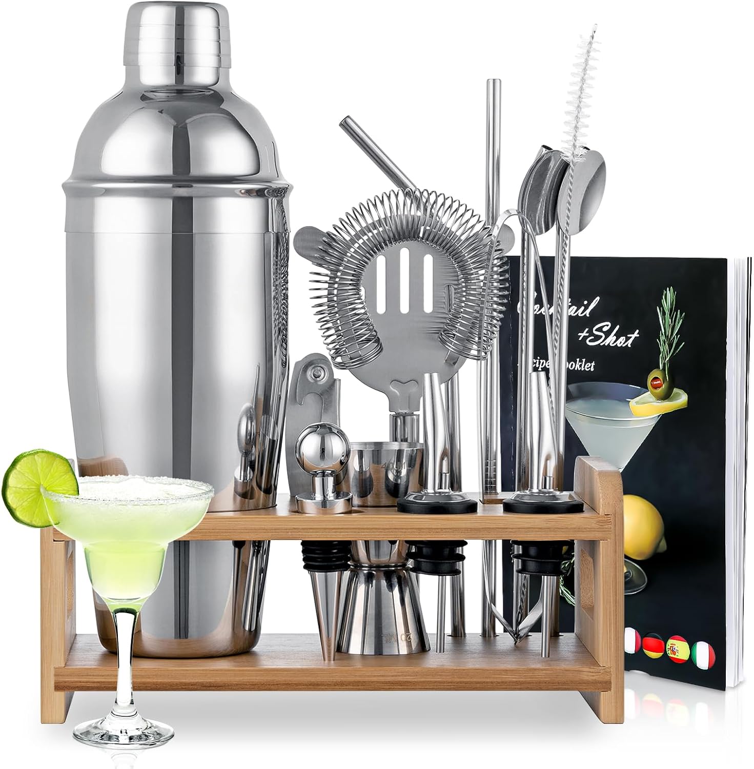 Complete Bartender Kit with Stand & Recipes - VONATES