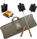 Campfire Pie Iron 4.9 in Large Cast Iron Sandwich Maker - For Hearty