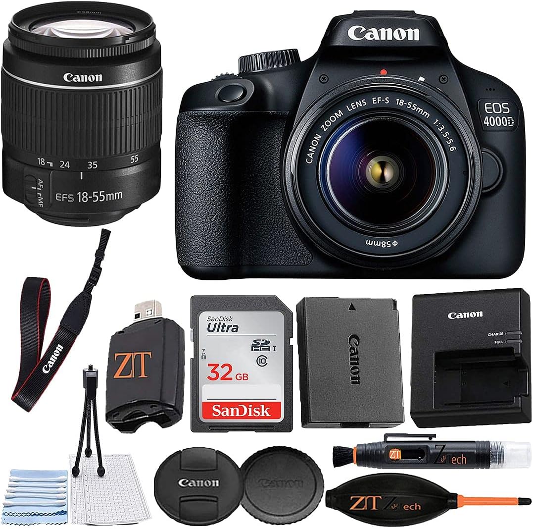Canon EOS 4000D DSLR Camera Bundle - Ultimate Accessories