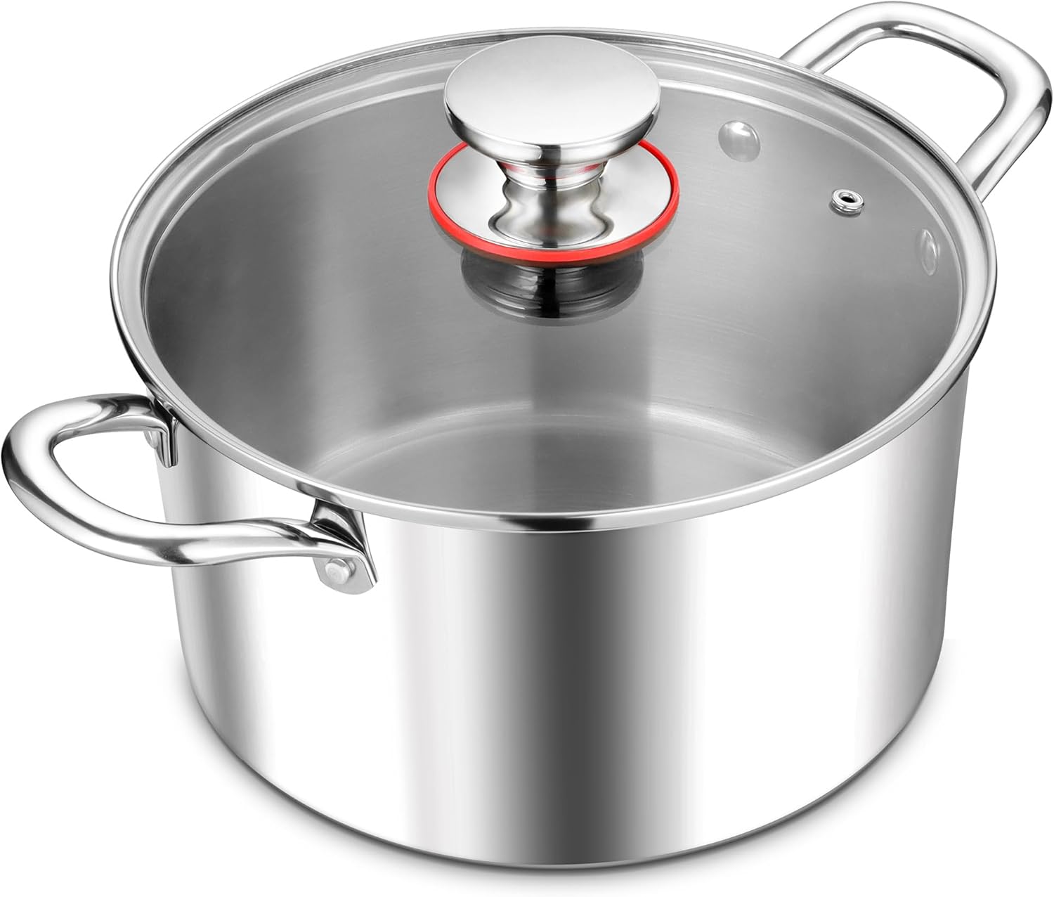 E-far 8 Quart Stock Pot with Lid for Healthy Cooking Needs