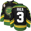 White Green Stitched Shamrocks Hockey Jersey for Men - Rhea ST