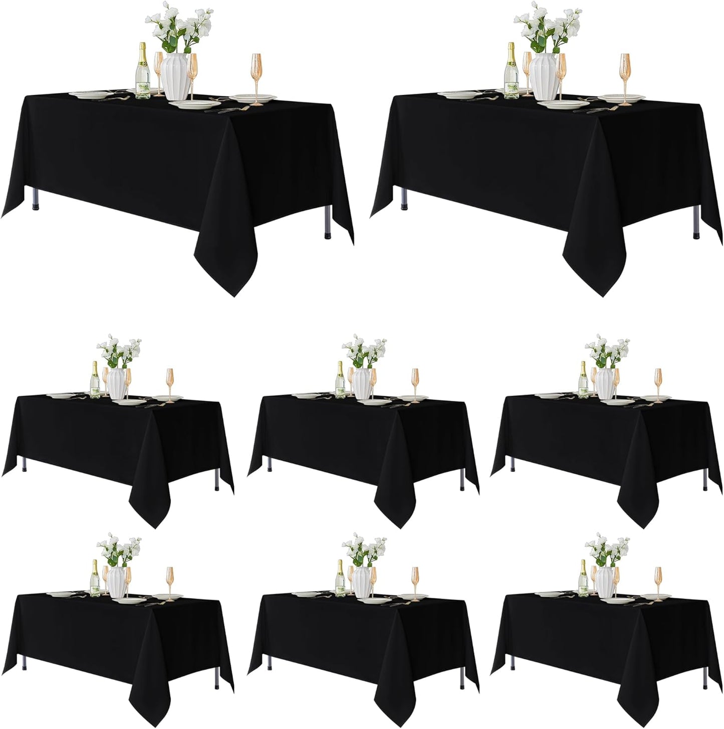 Fitable 8 Pack Rectangle Tablecloths for Elegant Events