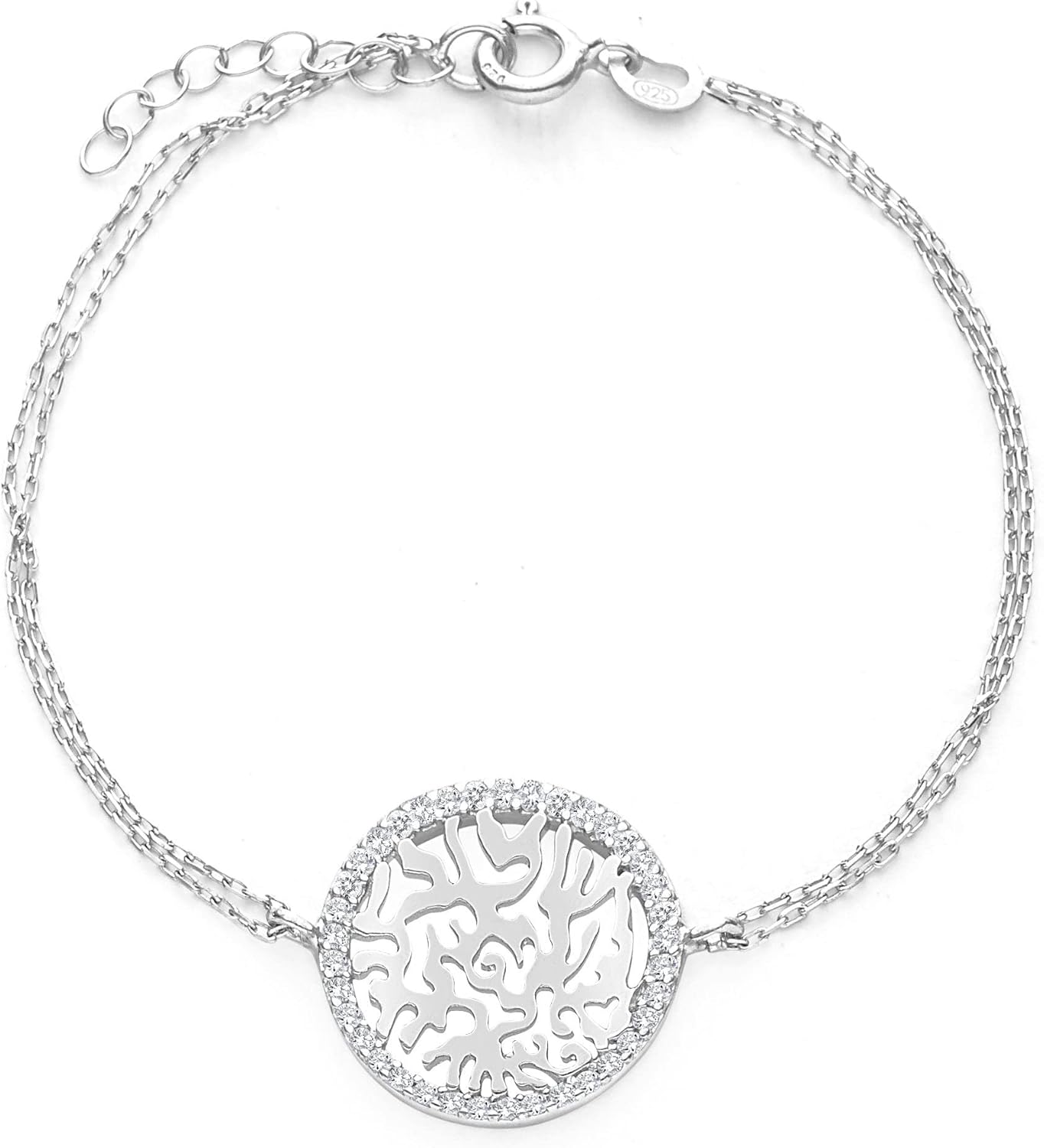 Shema Israel Hebrew Blessing Bracelet in Sterling Silver Jewelry