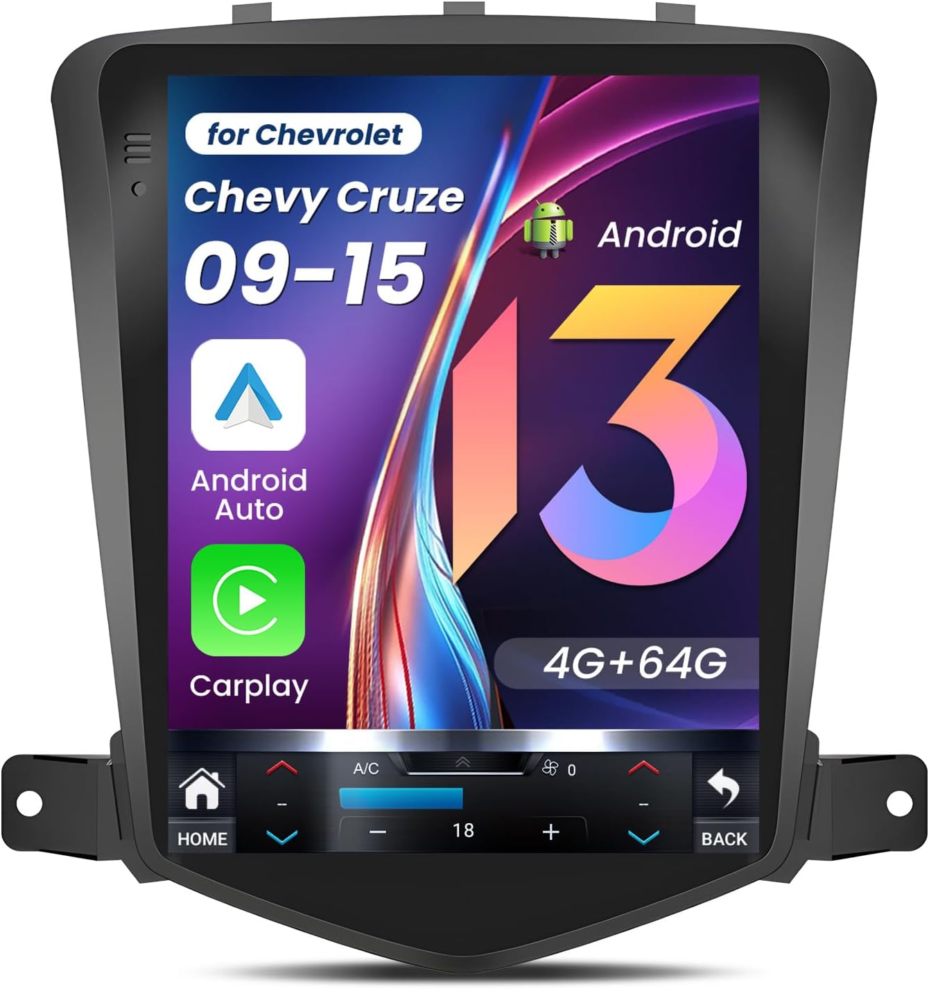 10.4 Inches 5G WiFi Car Stereo for Chevrolet Cruze 2009-2015