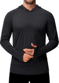 UPF 50+ Rash Guard Hoodie Shirt for Men - Lightweight Sun Protection