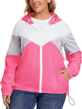 Plus Size Raincoat Women Waterproof Hooded Packable Windbreaker