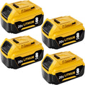 4Packs 8.0Ah Replacement for Dewalt 20V Max Battery Power Tools