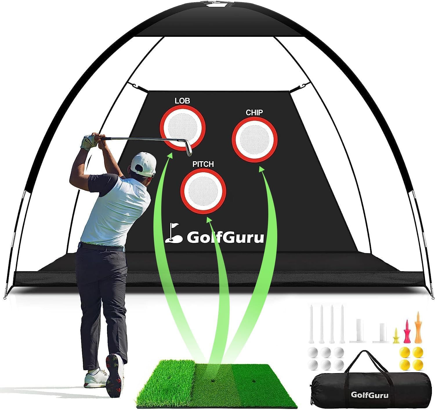 Golfguru All-in-1 Golf Practice Set - Improve Your Game!