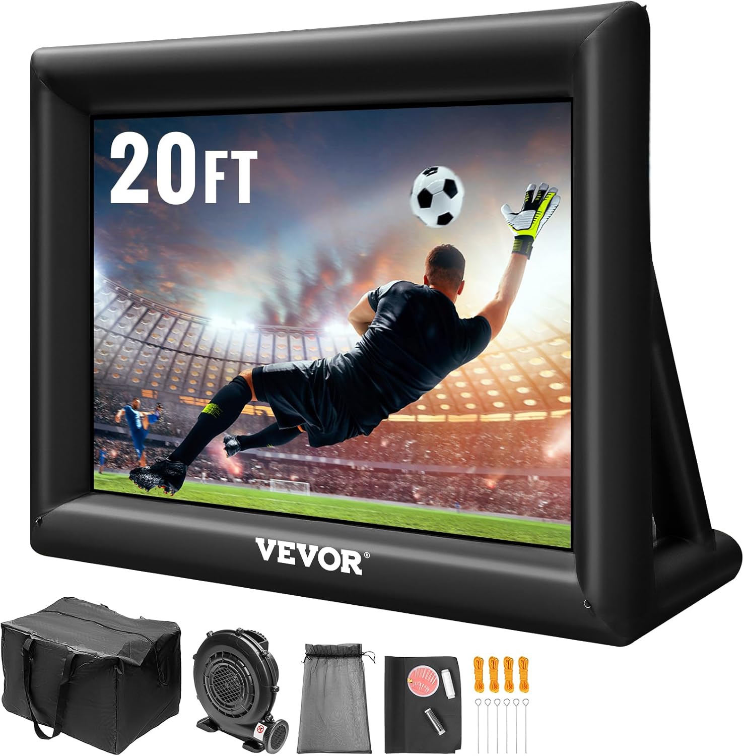 VEVOR Inflatable Movie Screen 20FT for Outdoor Cinema Fun