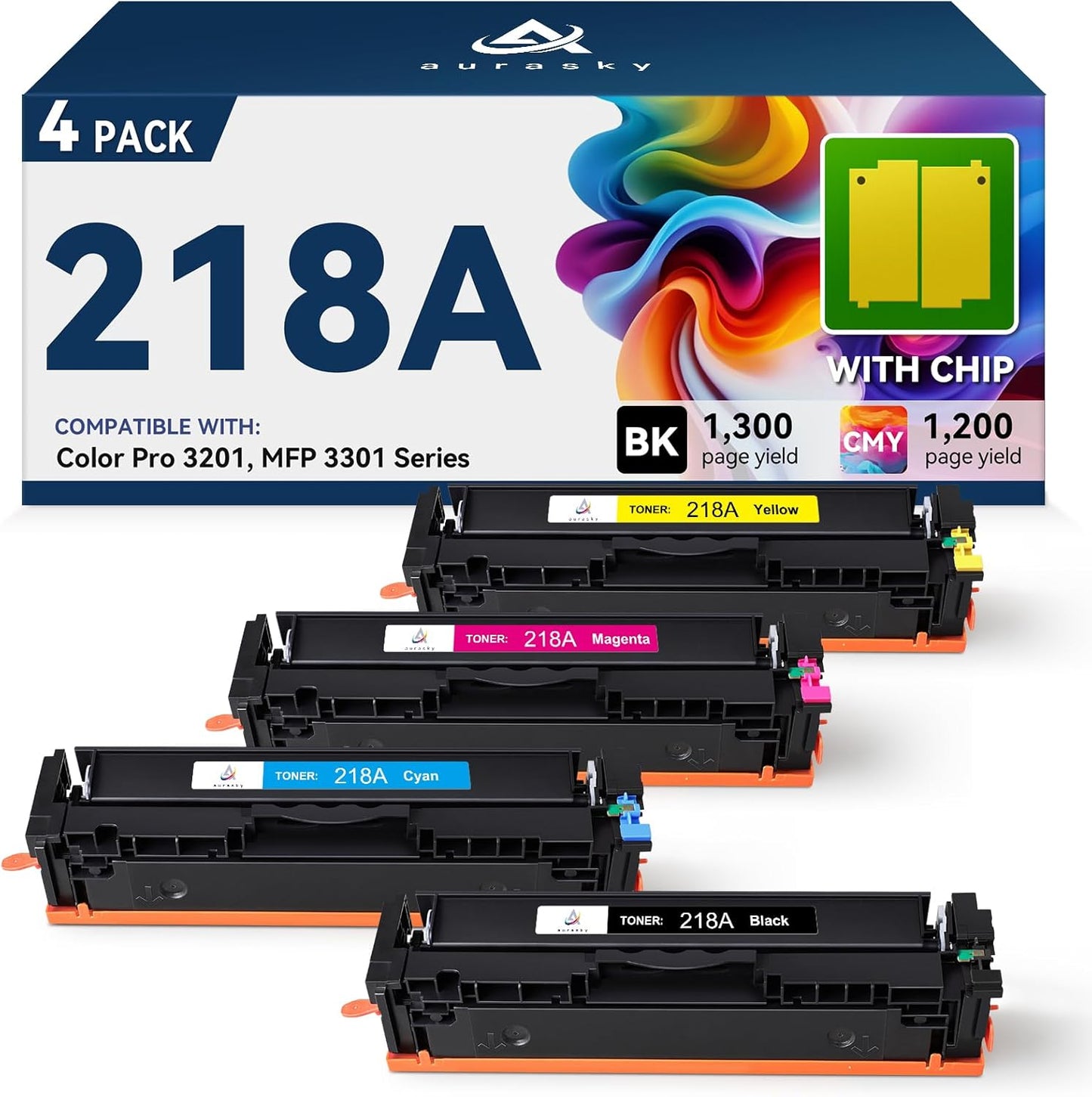 218A Toner Cartridge Set for HP Color Pro MFP Series Printers