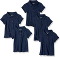 Girls Uniform Short-sleeve Interlock Polo Shirts - Classic Fit School