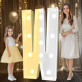 Pooqla 4 ft Marquee Light Up Letter W - Giant LED Sign for Parties