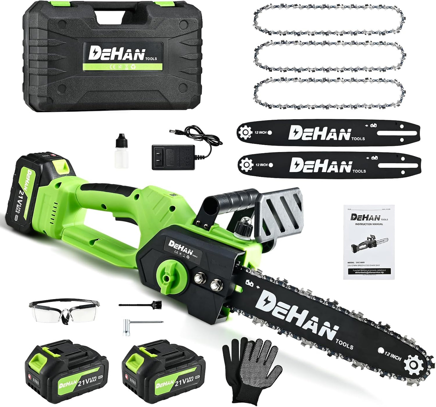 12-Inch Brushless Chainsaw for Efficient Tree Trimming & Cutting