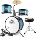 EASTROCK Drum Set 3 Piece 14ft Kids Drum Kit - Beginner Drumset