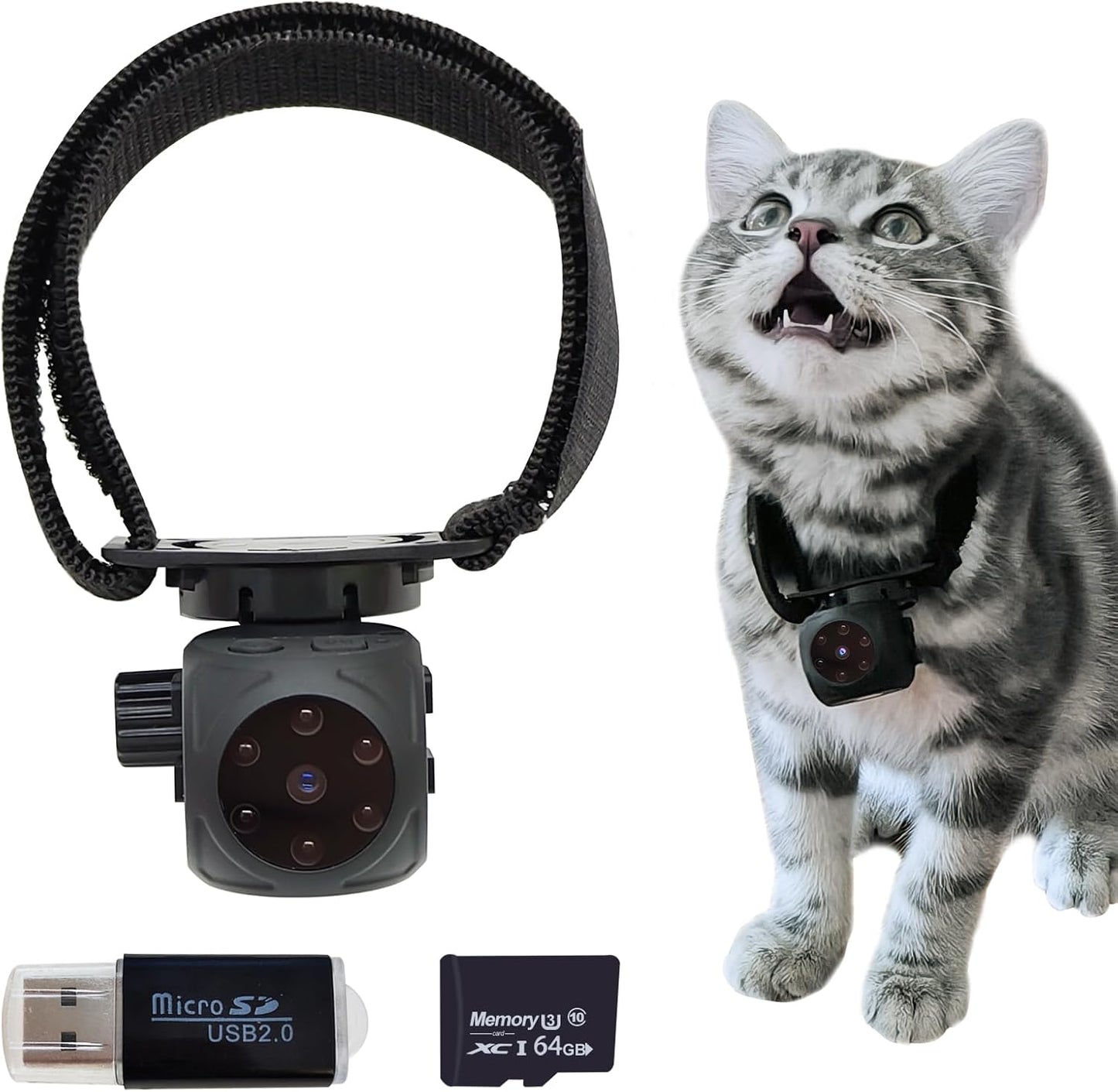 LYML.E1 1080p Pet Collar Cam - Night Vision
