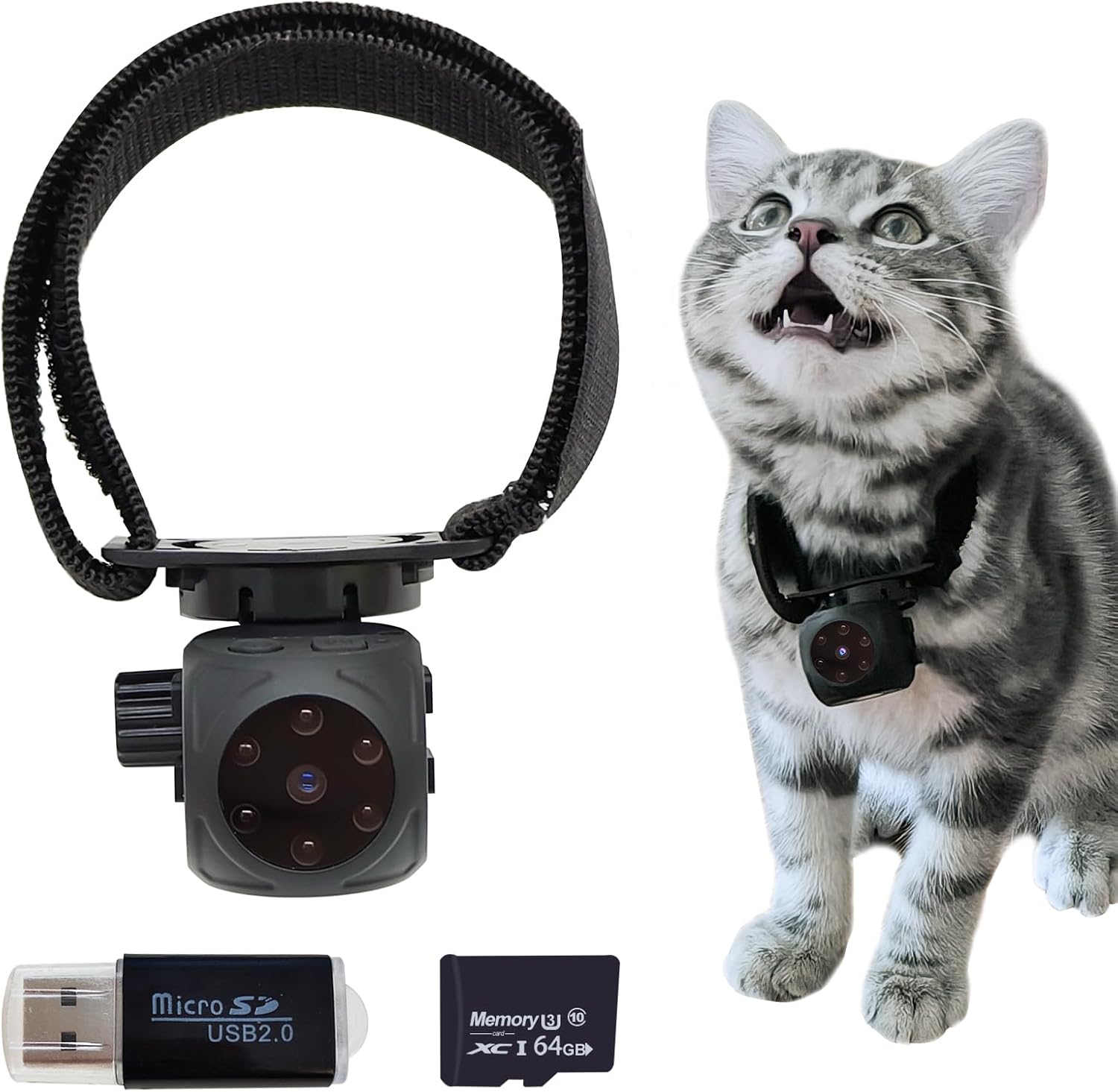 LYML.E1 1080p Pet Collar Cam - Night Vision