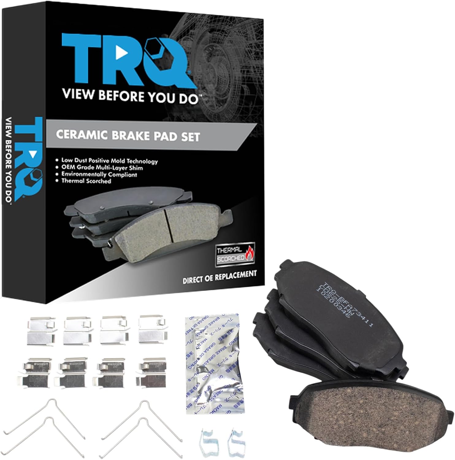 TRQ Front Brake Pads Ceramic for 1990-1993 Geo Storm & More