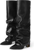 Stylish Knee High Boots for Women with Wide Calf and Chunky Heel
