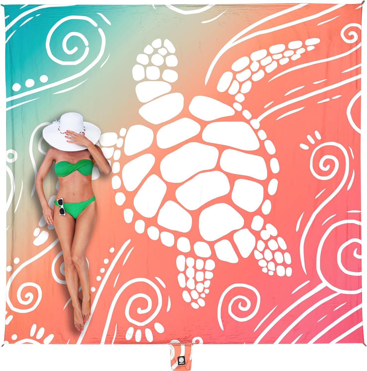 WEKAPO Beach Blanket Waterproof Sandproof Extra Large Mat
