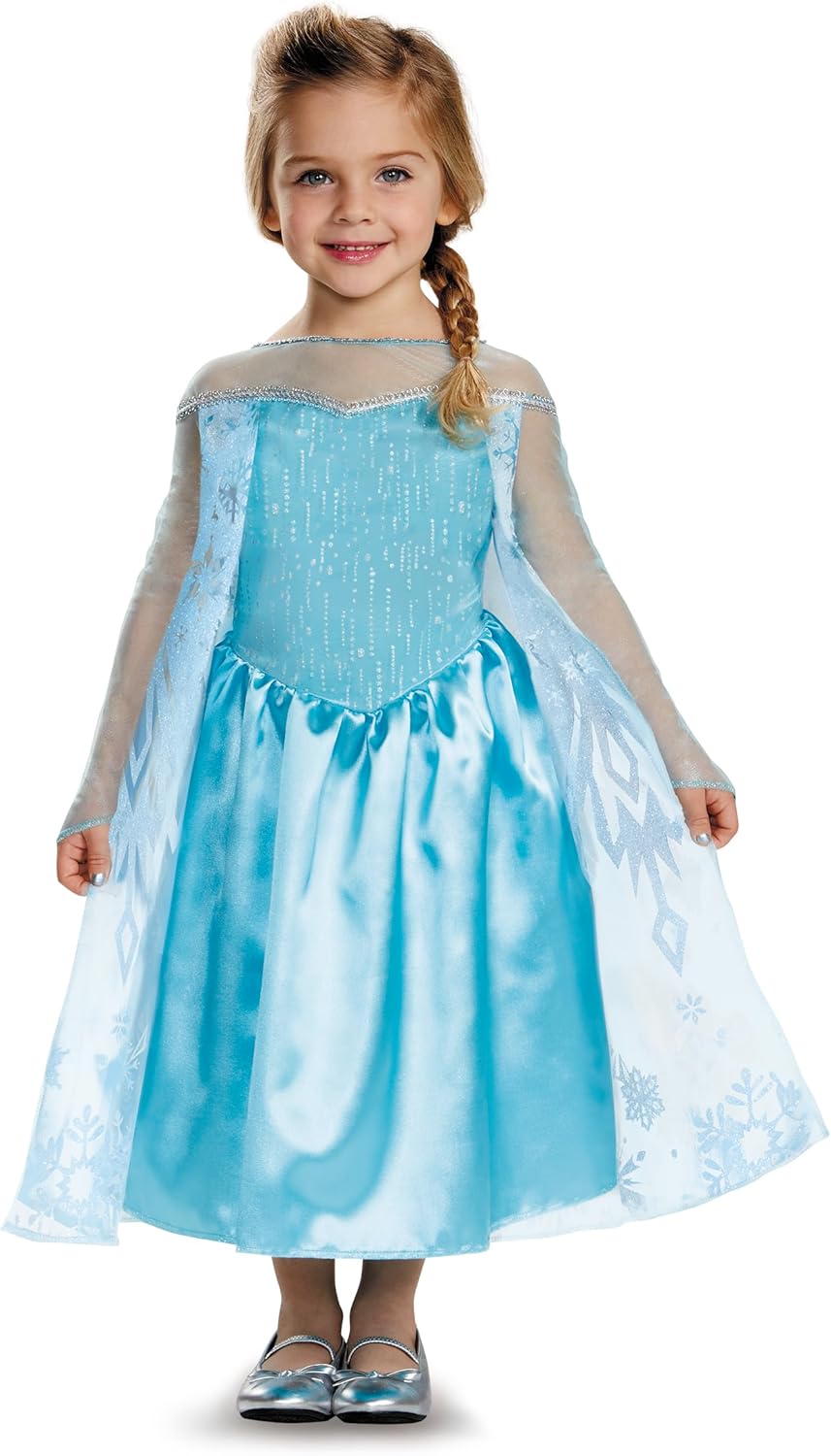 Elsa Toddler Classic Costume for Little Frozen Fans, Small 2T