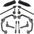 TRQ Front Steering & Suspension Kit Ball Joint Control Arm with Tie