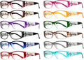 Kaylee Reading Glasses for Women - Chic Floral Crystal Readers