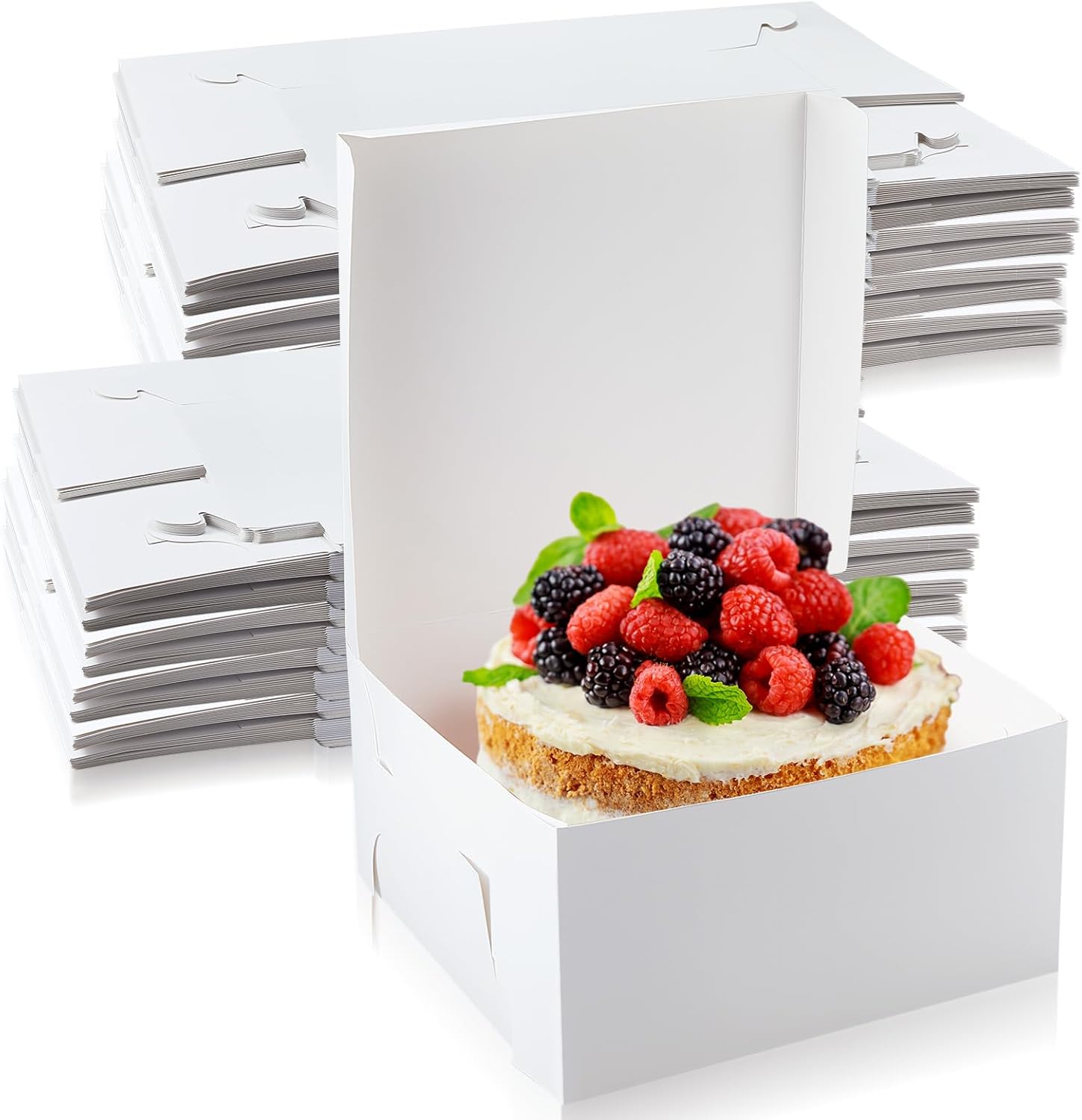 50 Pack 12 x 12 x 6 Inch White Cake Boxes for Bakery Needs