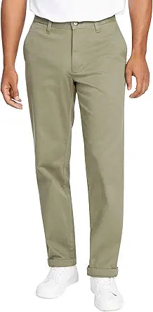 Nautica Men's Classic Fit Flat Front Stretch Solid Chino Deck Pant