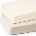Muslin Crib Sheets 2Pack - Soft Fitted Toddler Sheets for Neutral