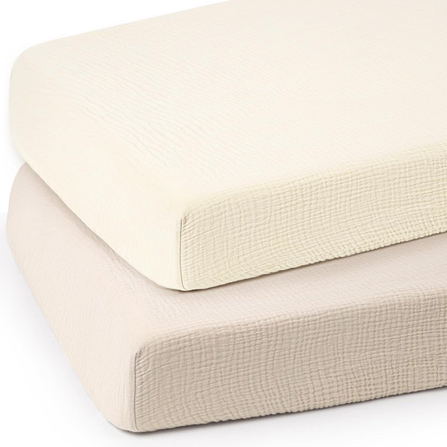Muslin Baby Crib Sheets - Soft Cotton Fitted Sheets for Nursery
