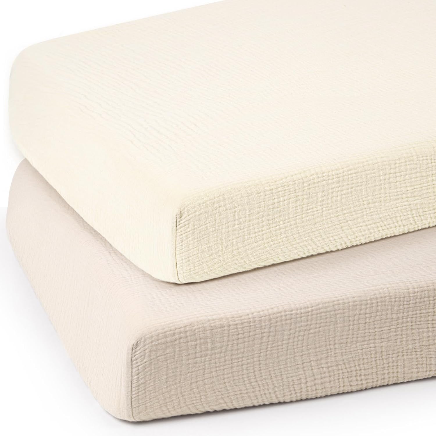 Muslin Baby Crib Sheets - Soft Cotton Fitted Sheets for Nursery