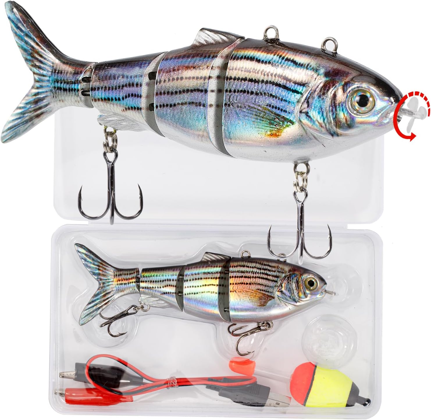 Rechargeable LED Robotic Swimbait for Bass Fishing