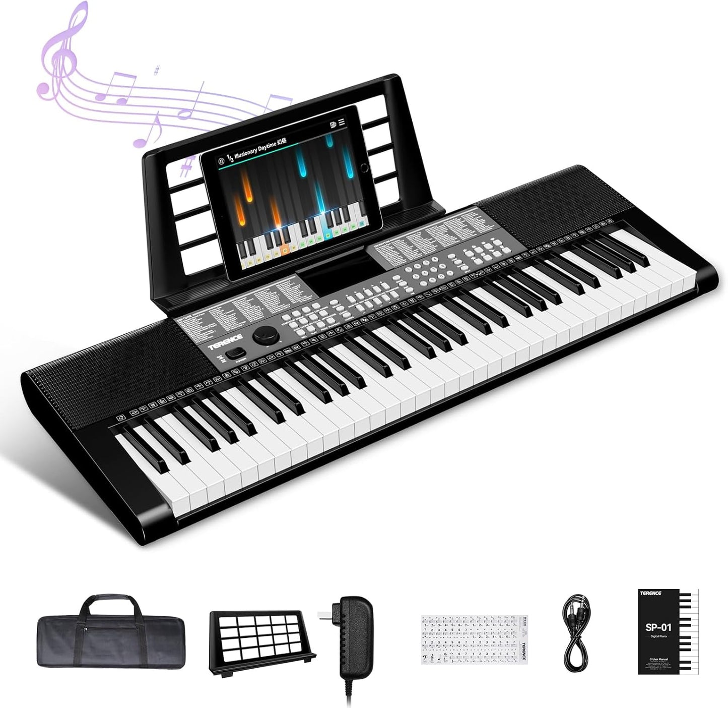 TERENCE 61 Key Digital Piano Dual HiFi Speakers